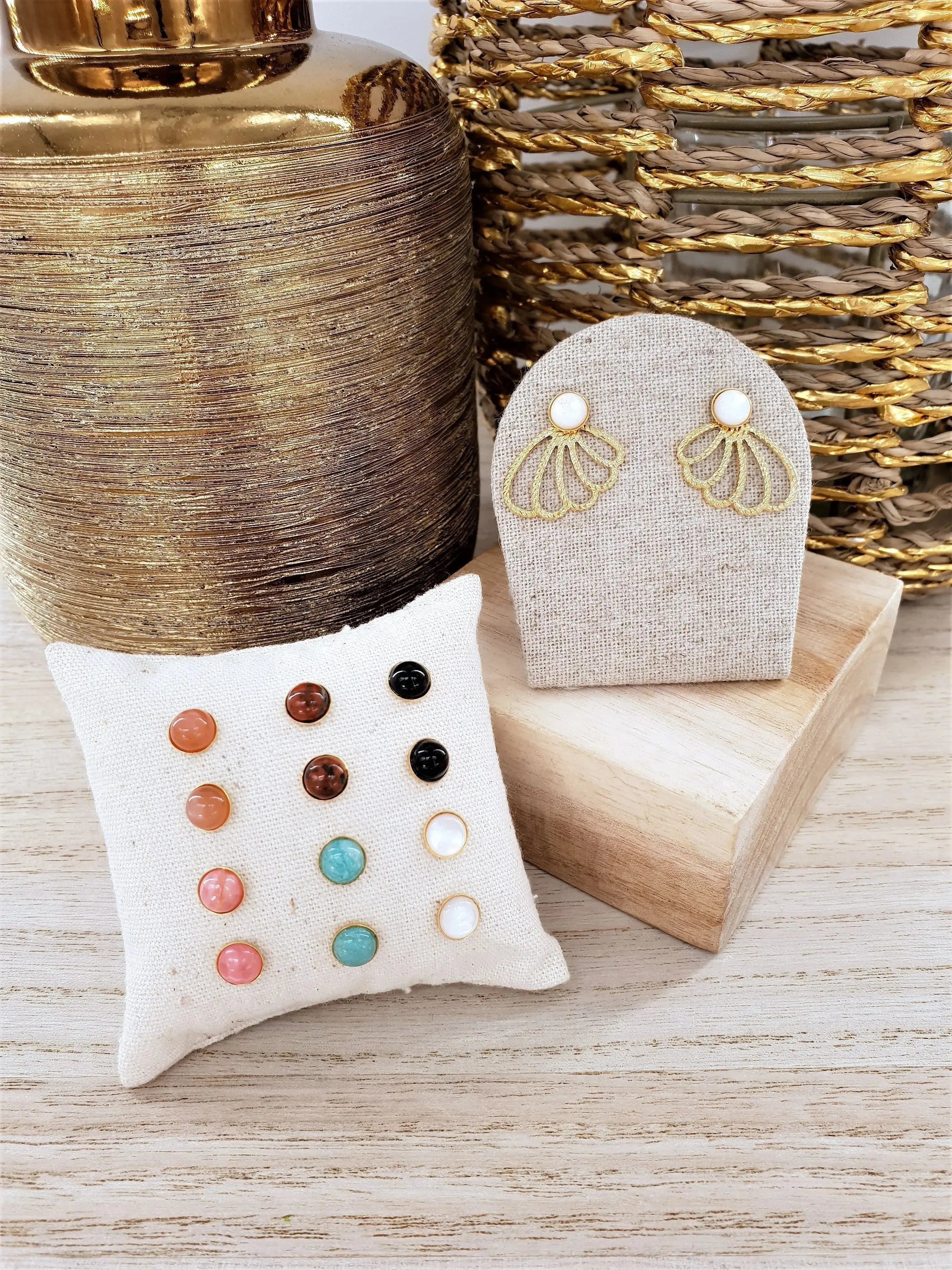 2 en 1 ROCHELLE MIX BO-BO / Earrings-Les Petites Pampilles