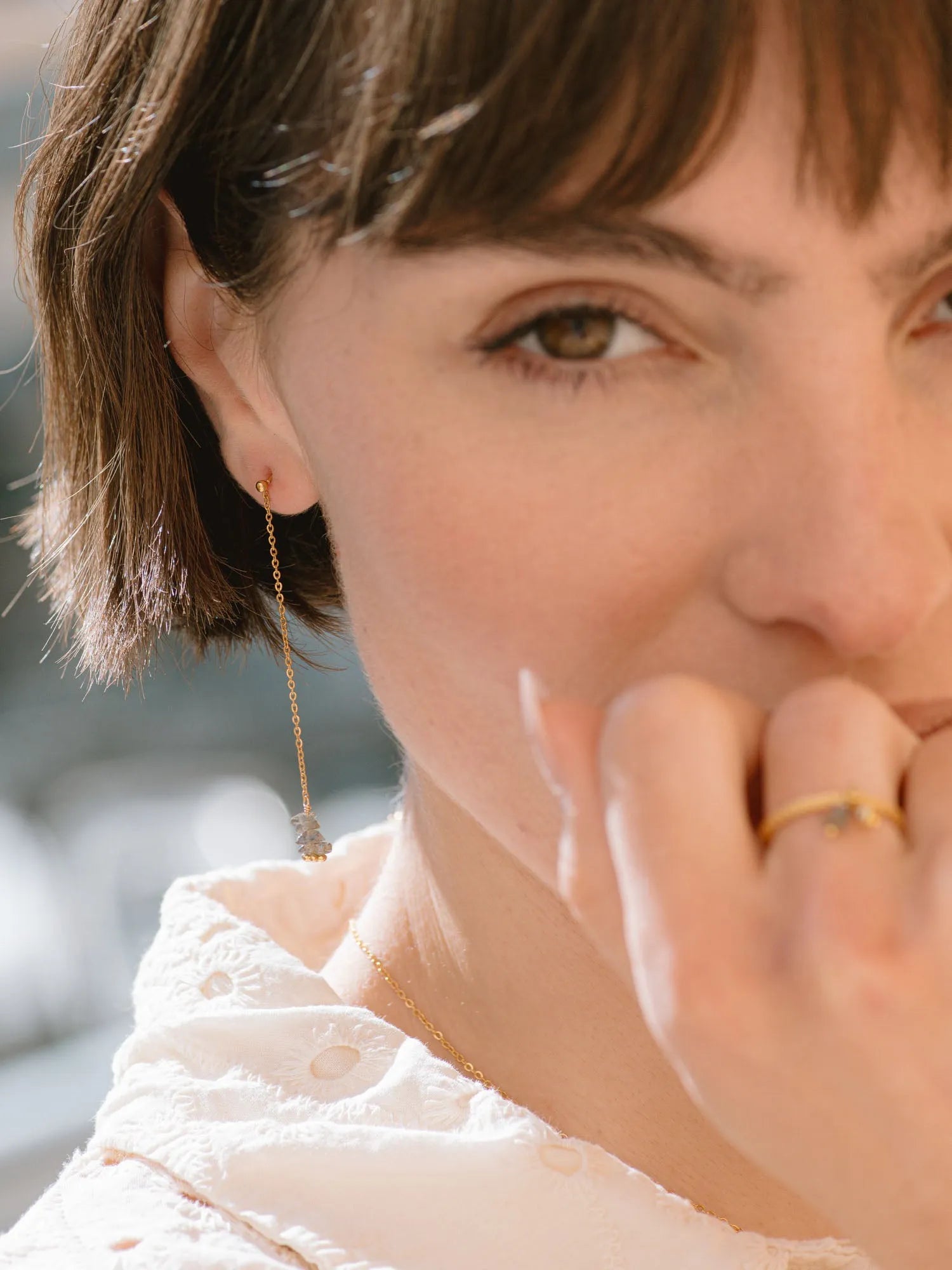 ANELYS BO GRIS-BO / Earrings-Les Petites Pampilles