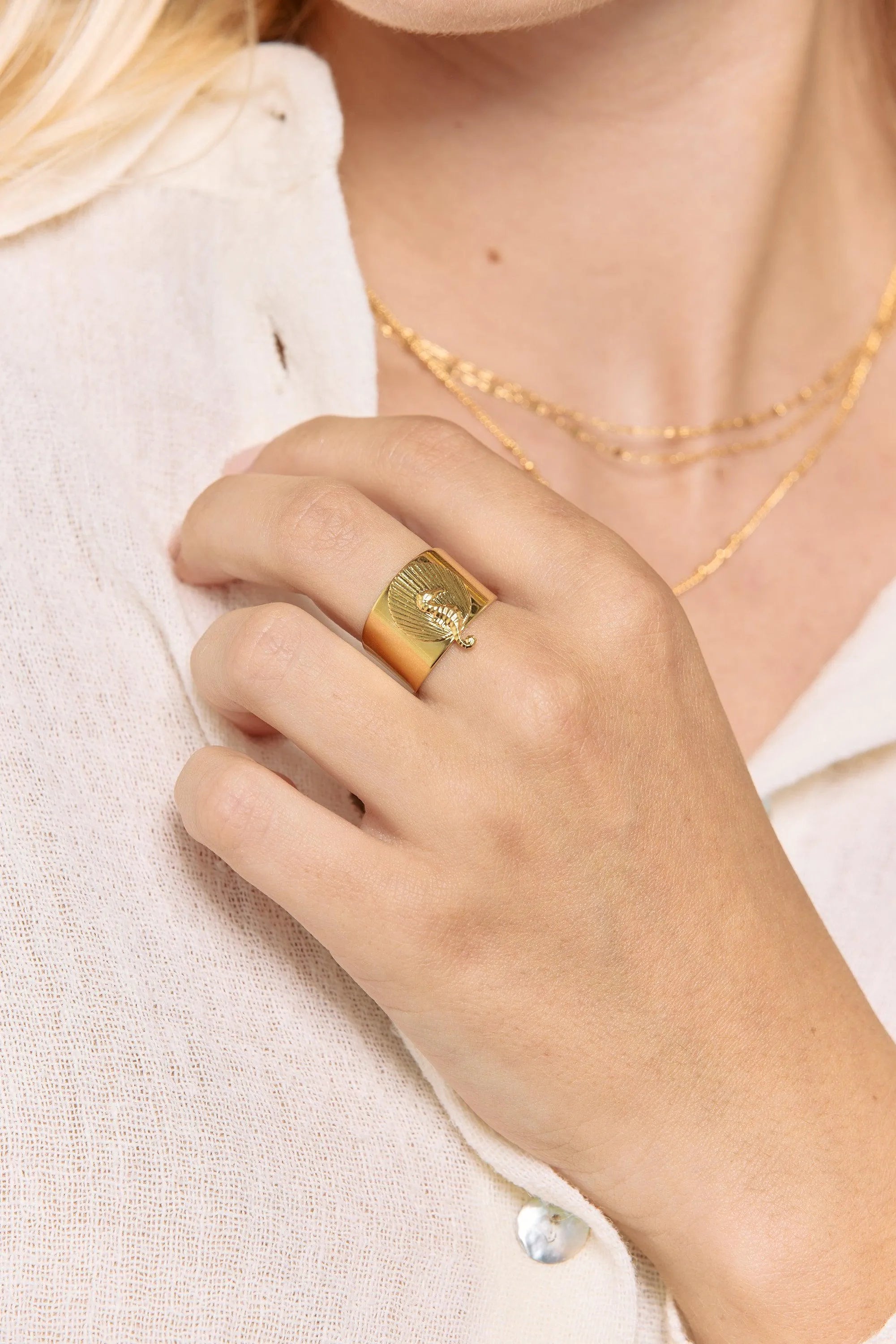 AQUATA BA-Bagues / rings- Bijoux dorés -Les Petites Pampilles