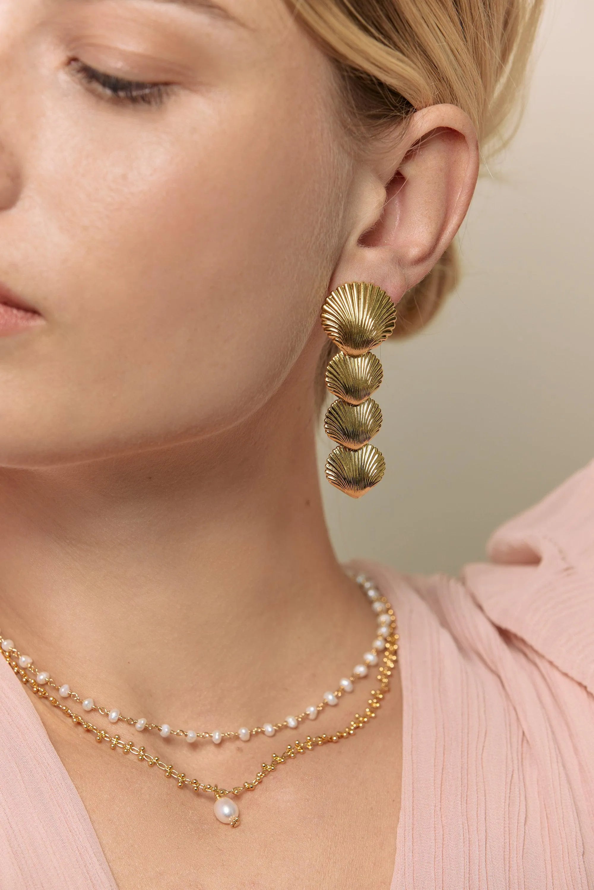 BARNEY BO-BO / Earrings- Bijoux dorés -Les Petites Pampilles