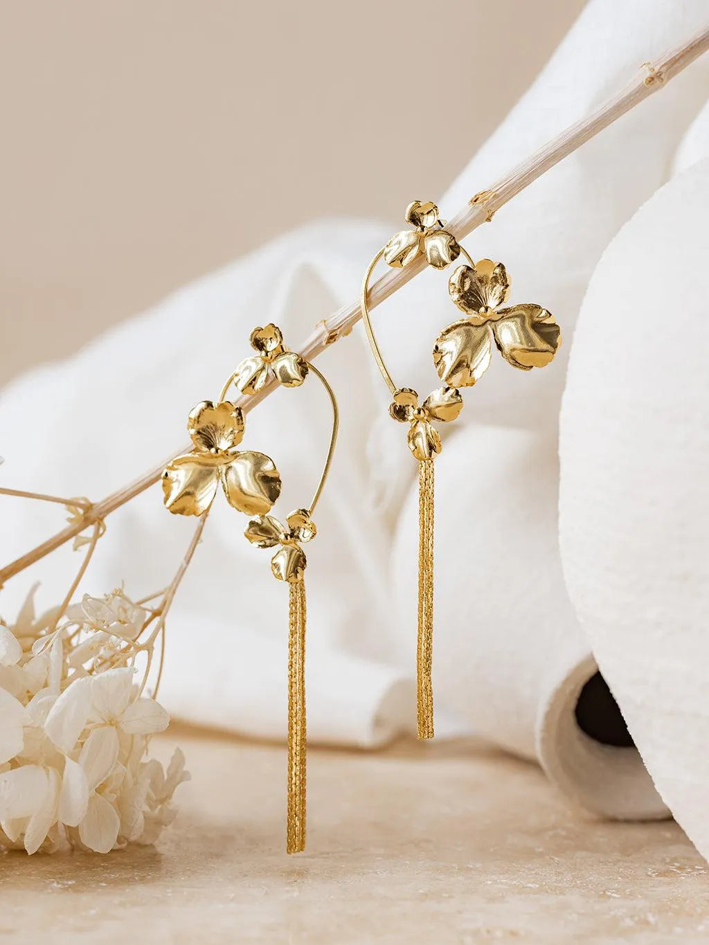 ELOA BO-BO / Earrings- Bijoux dorés -Les Petites Pampilles