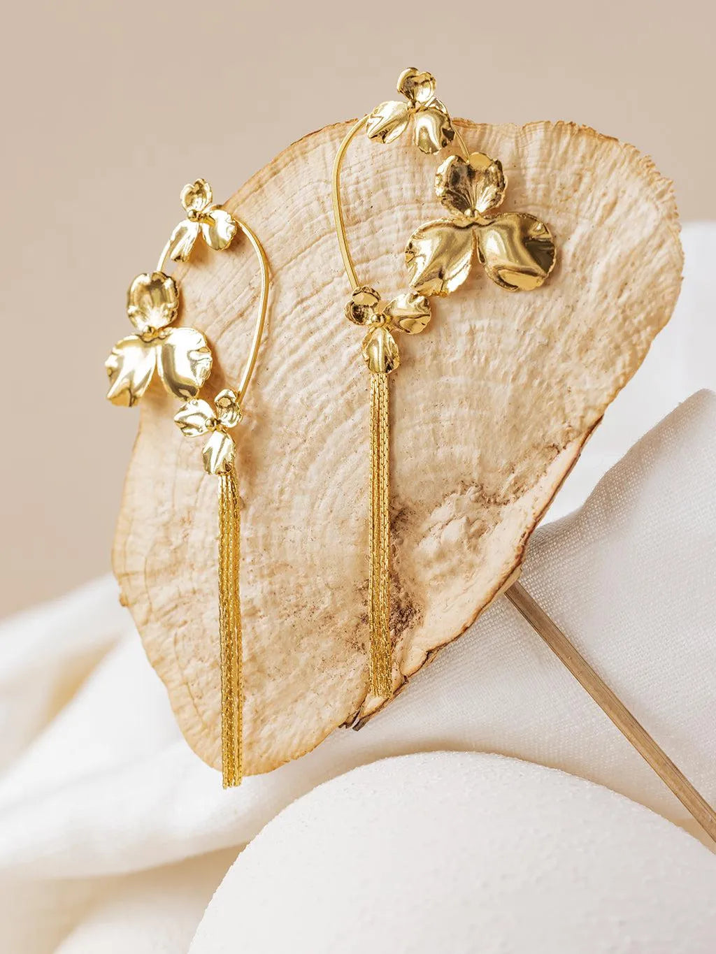 ELOA BO-BO / Earrings- Bijoux dorés -Les Petites Pampilles