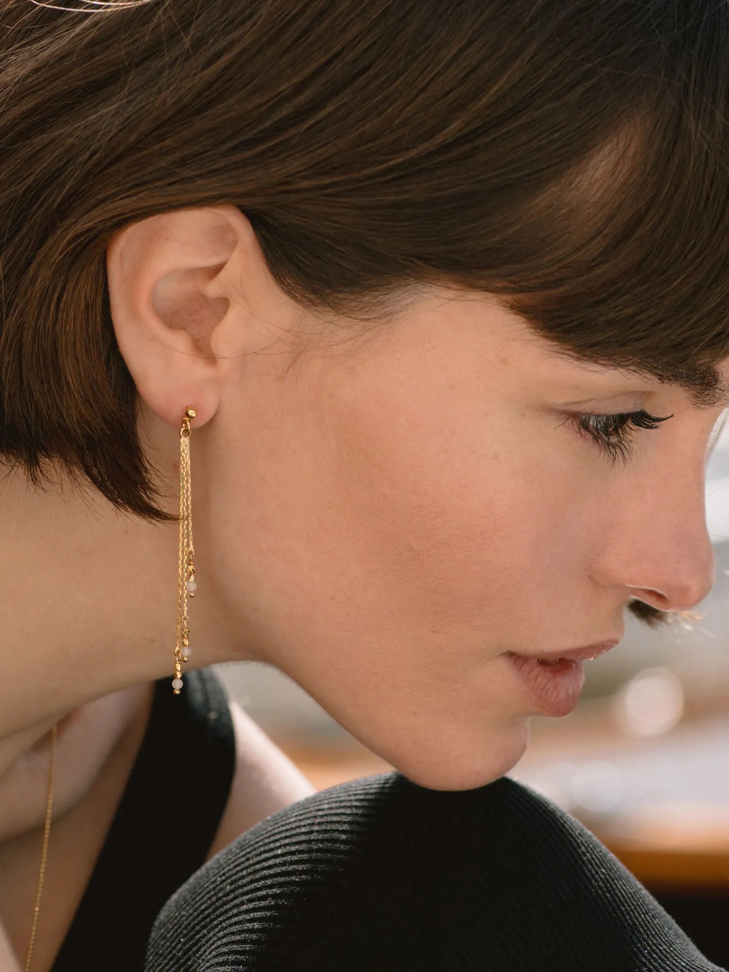 NYMPHEA BO BLANC-BO / Earrings-Les Petites Pampilles