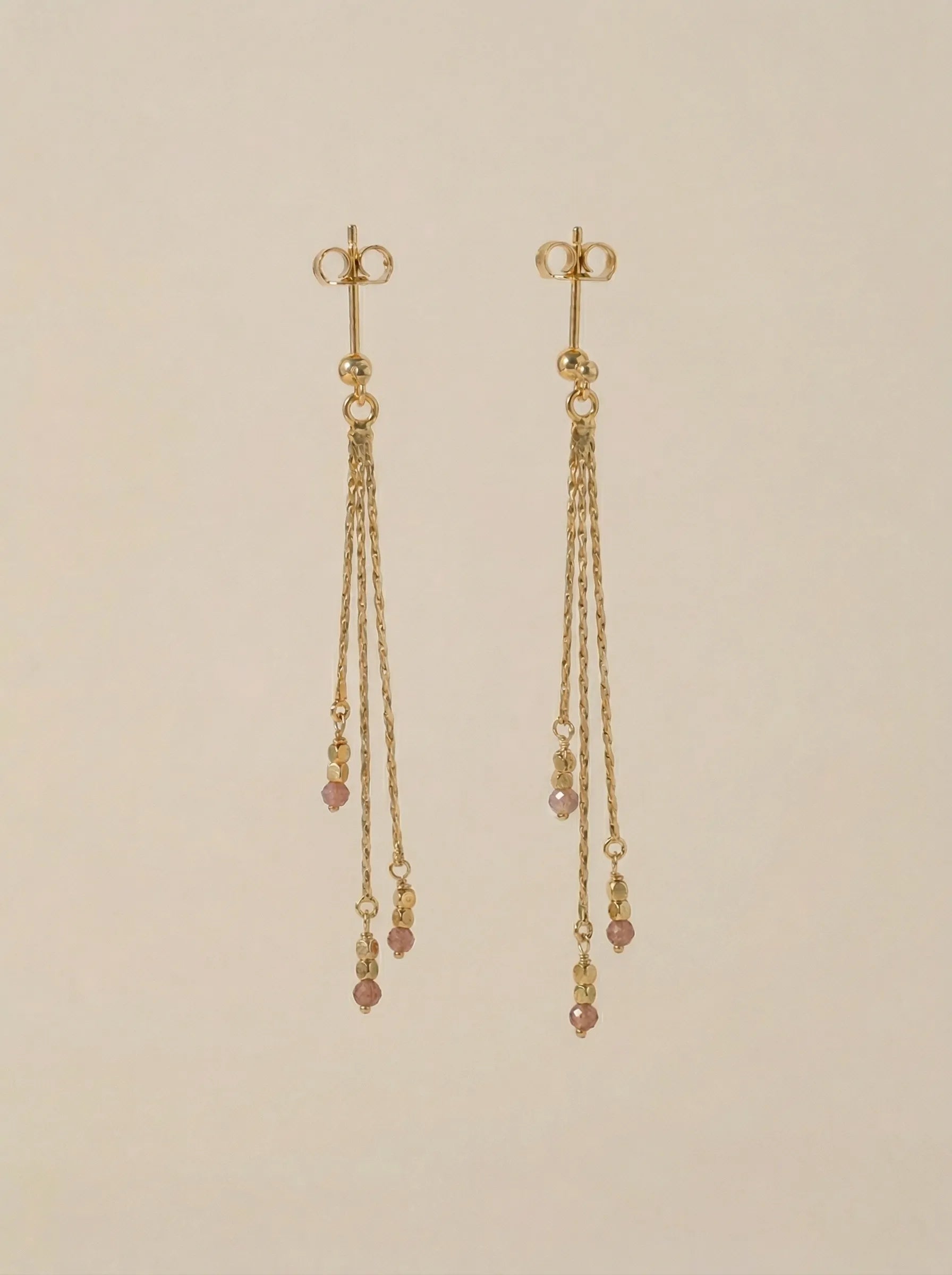 NYMPHEA BO ROSE-BO / Earrings-Les Petites Pampilles