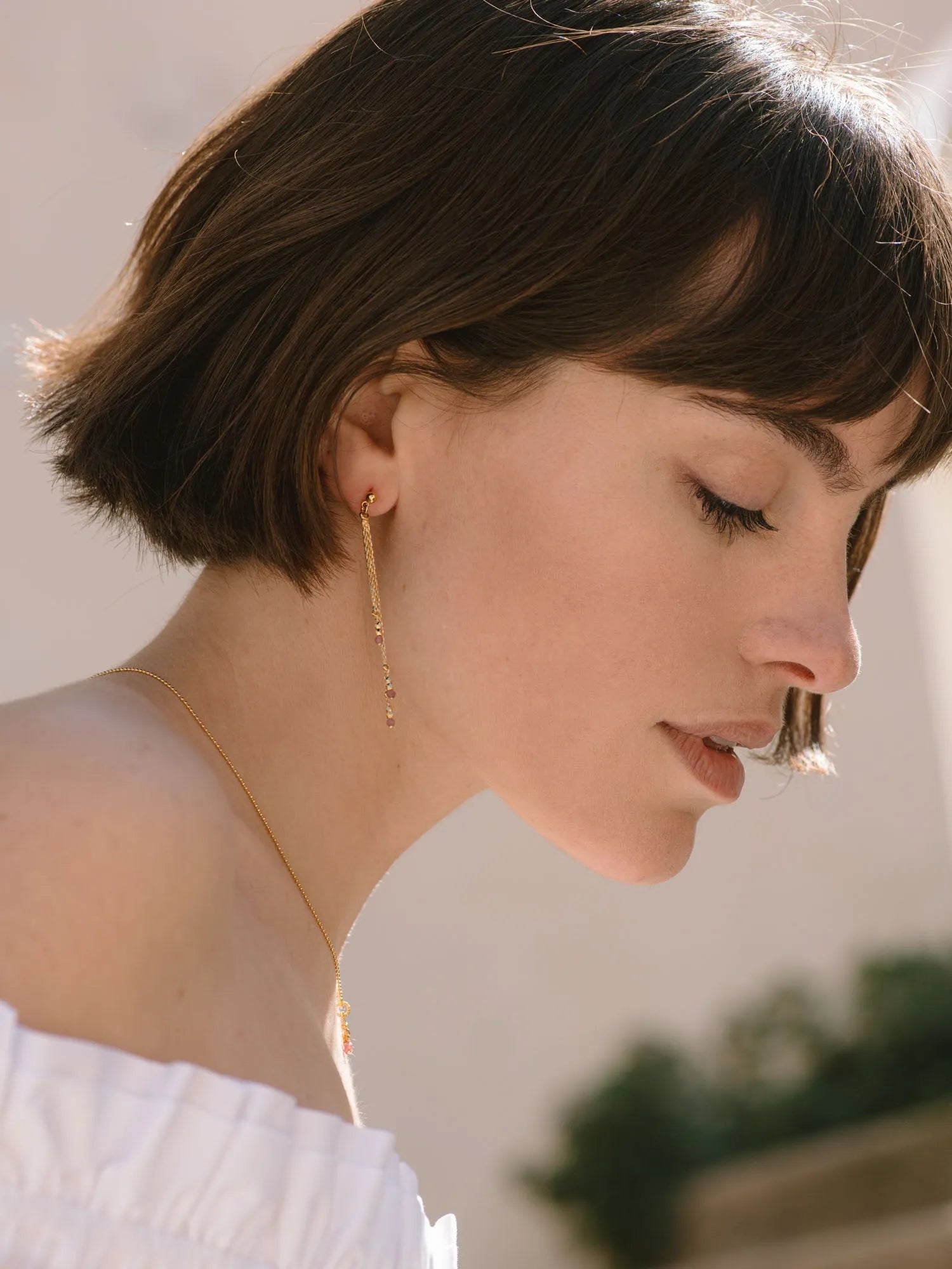 NYMPHEA BO ROSE-BO / Earrings-Les Petites Pampilles