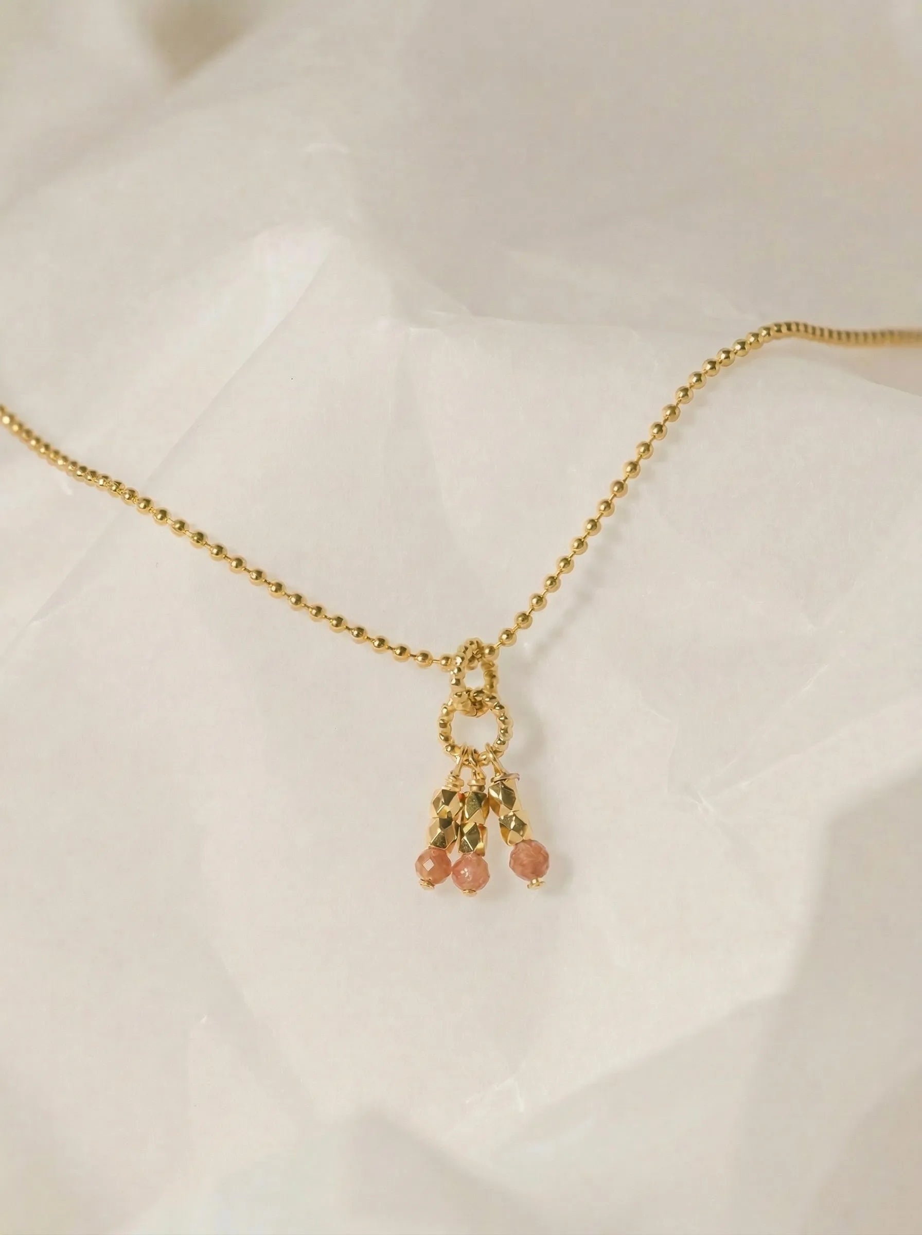 NYMPHEA CO ROSE-Colliers / Necklaces-Les Petites Pampilles
