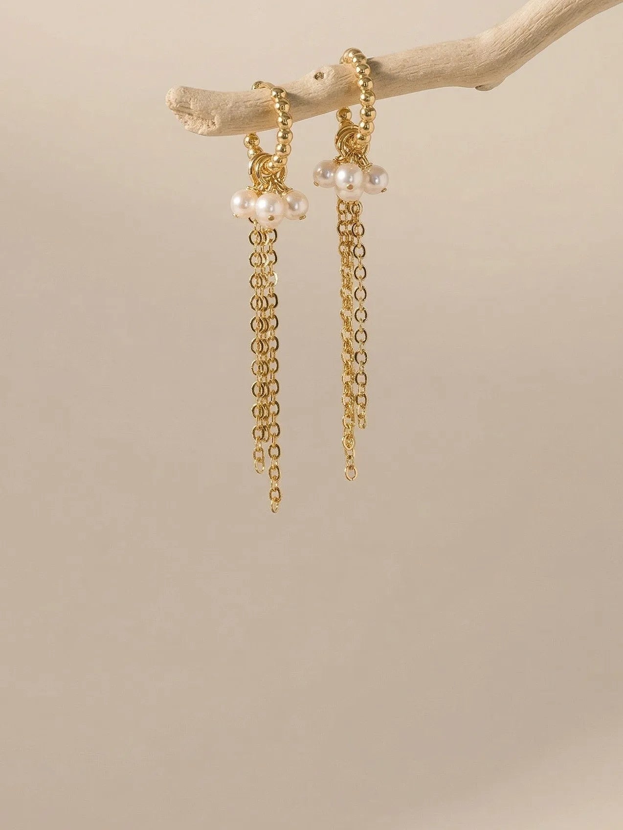 OREANE CREOLES BLANC-BO / Earrings-Les Petites Pampilles