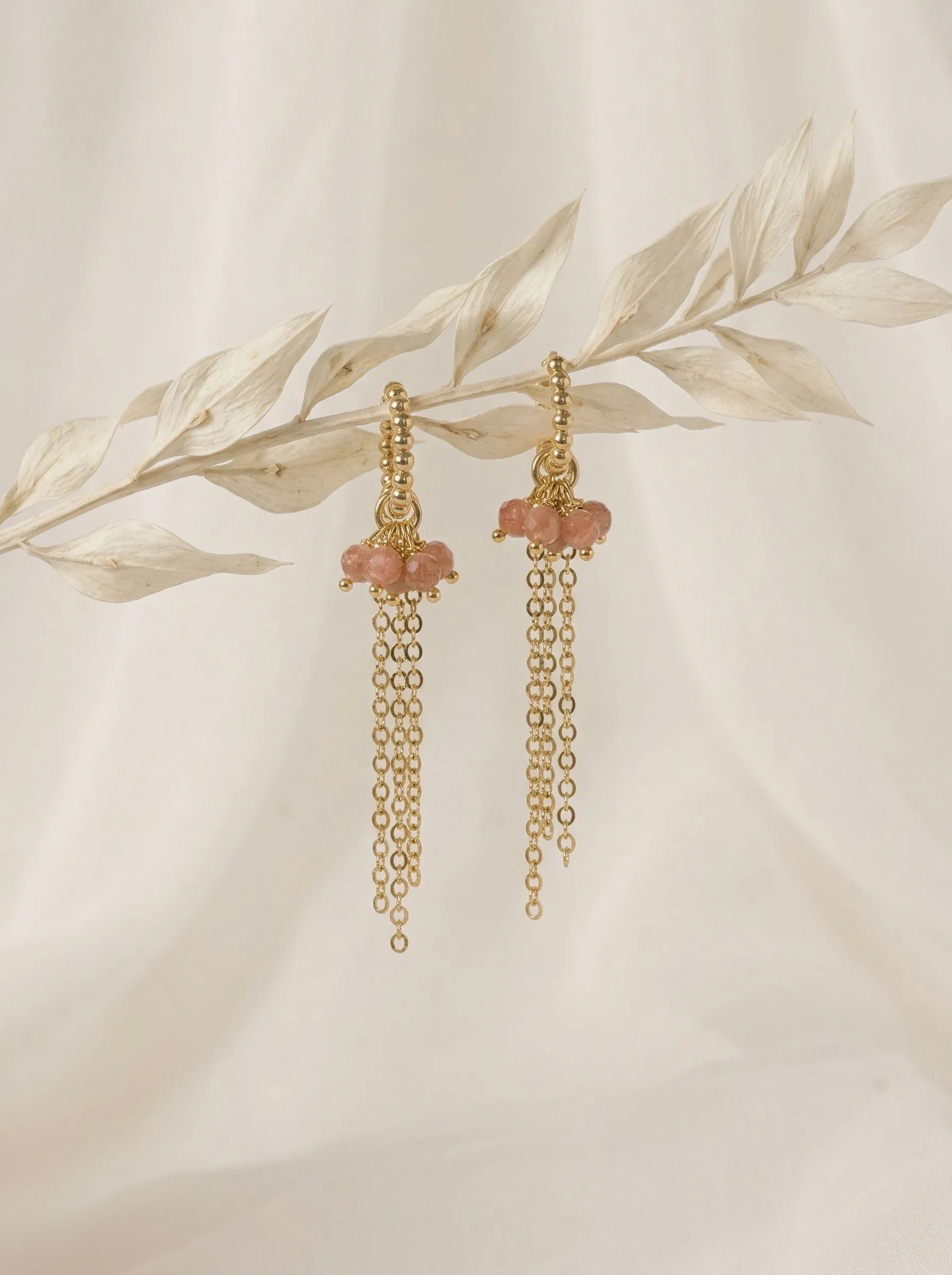 OREANE CREOLES ROSE-BO / Earrings-Les Petites Pampilles