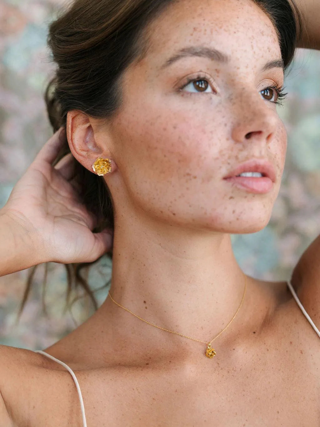 ROSY BO-BO / Earrings- Bijoux dorés -Les Petites Pampilles