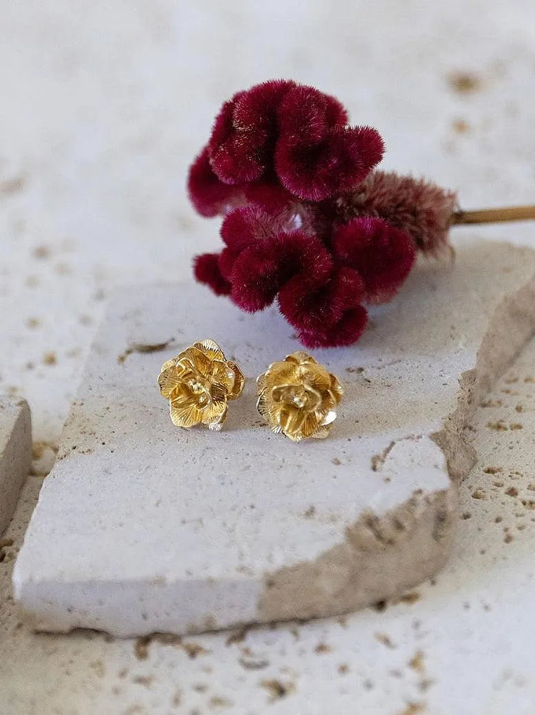 ROSY BO-BO / Earrings- Bijoux dorés -Les Petites Pampilles