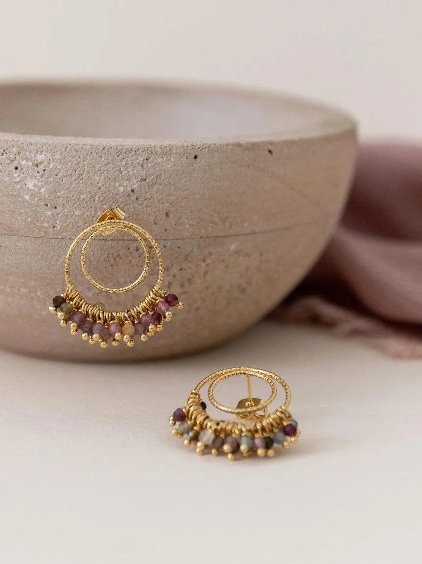 MINI GROSEILLES BO-BO / Earrings- Bijoux dorés -Les Petites Pampilles