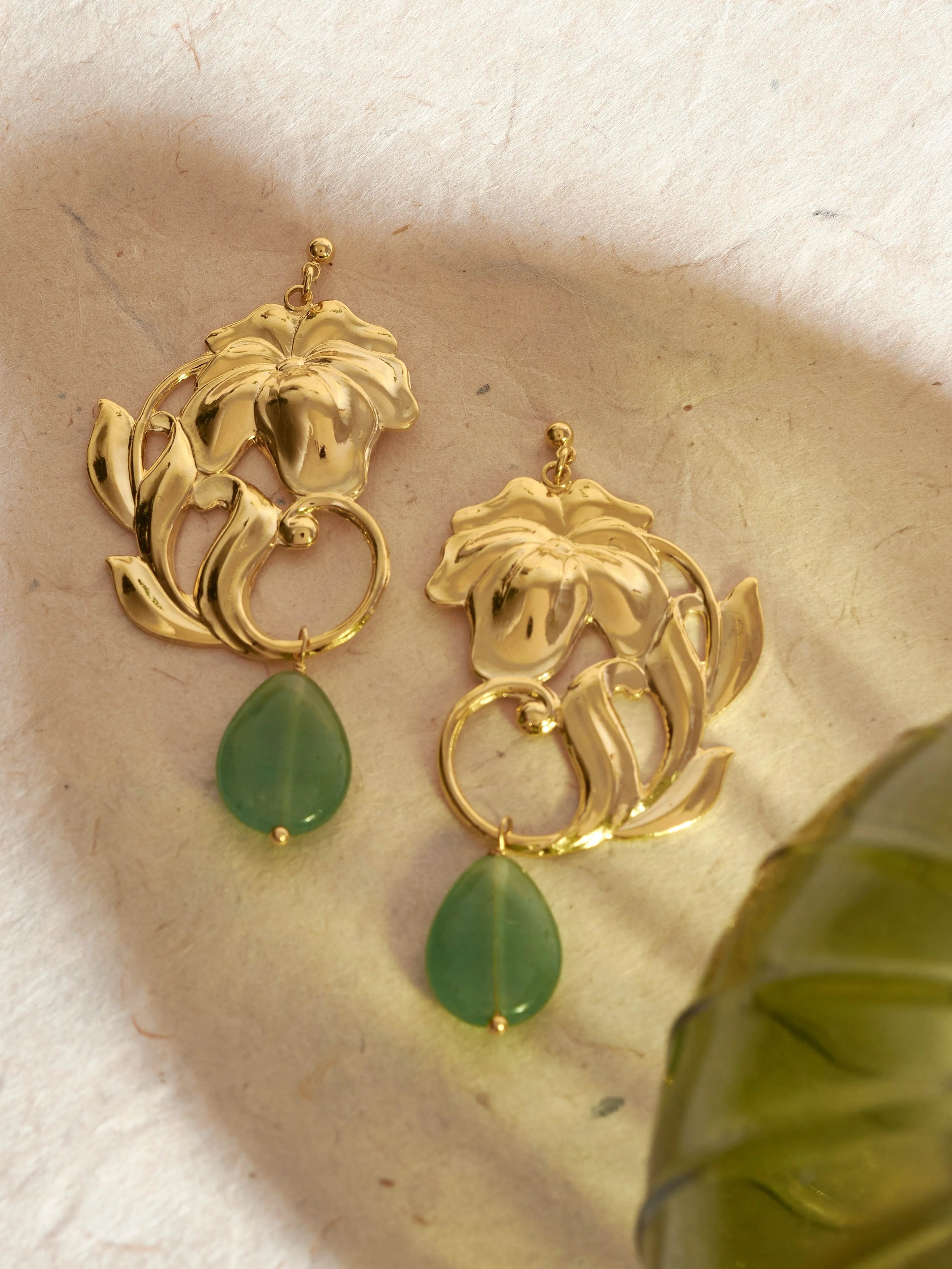 PENNY VERTES BO-BO / Earrings- Bijoux dorés -Les Petites Pampilles