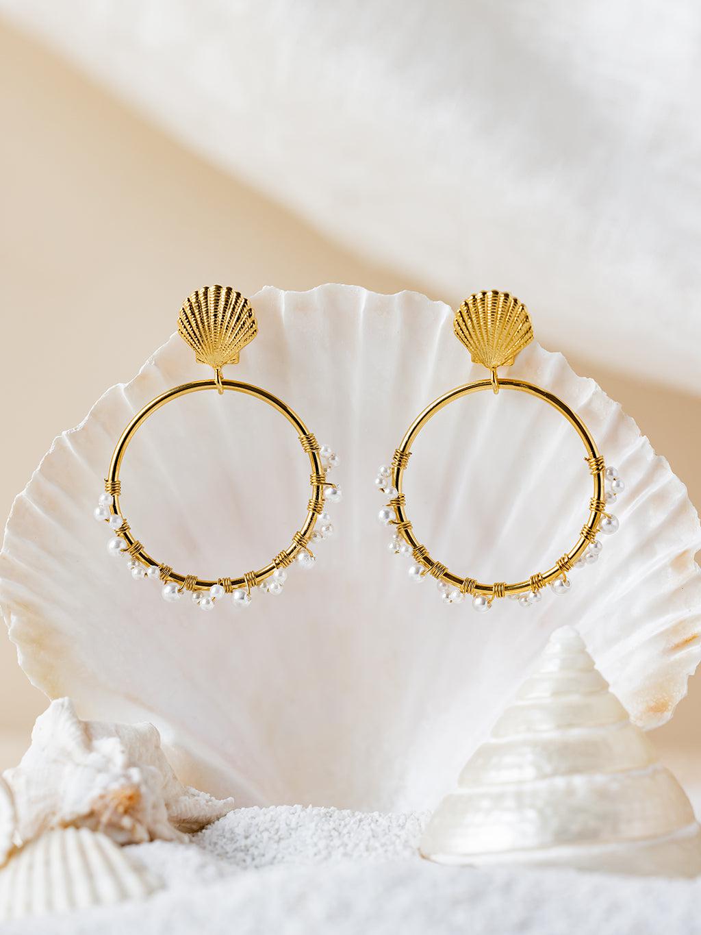 GAIA BO-BO / Earrings- Bijoux dorés -Les Petites Pampilles