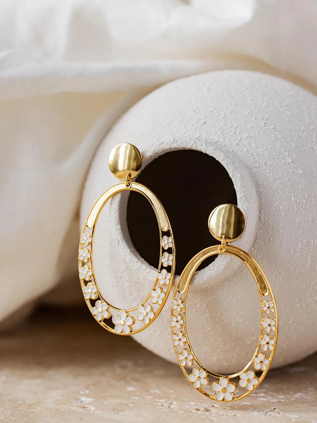 HERMANCE BO-BO / Earrings- Bijoux dorés -Les Petites Pampilles