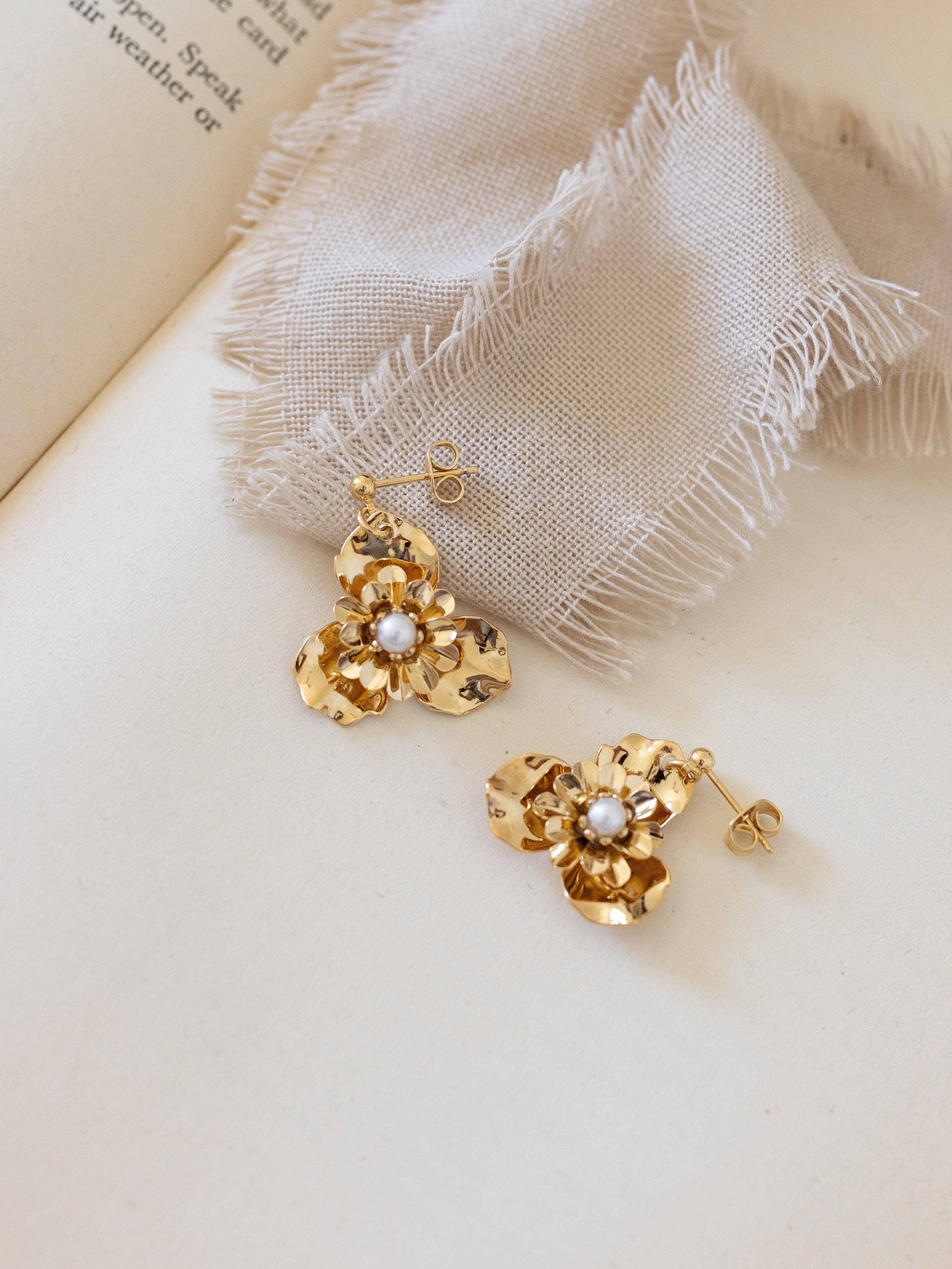 MEREDITH BO-BO / Earrings- Bijoux dorés -Les Petites Pampilles