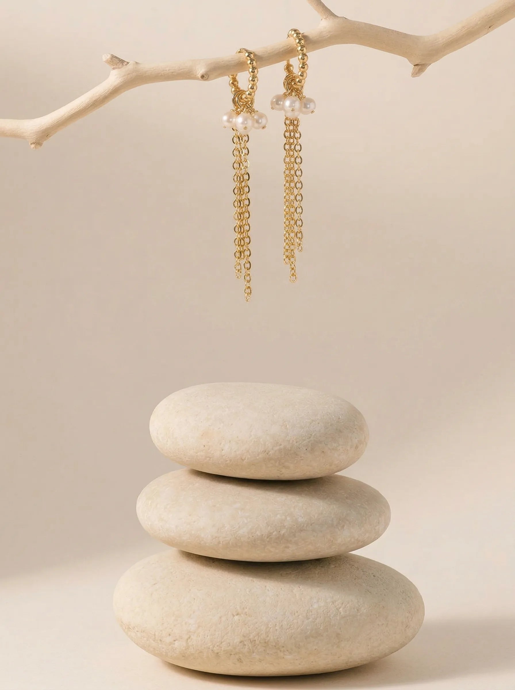 OREANE CREOLES BLANC-BO / Earrings-Les Petites Pampilles