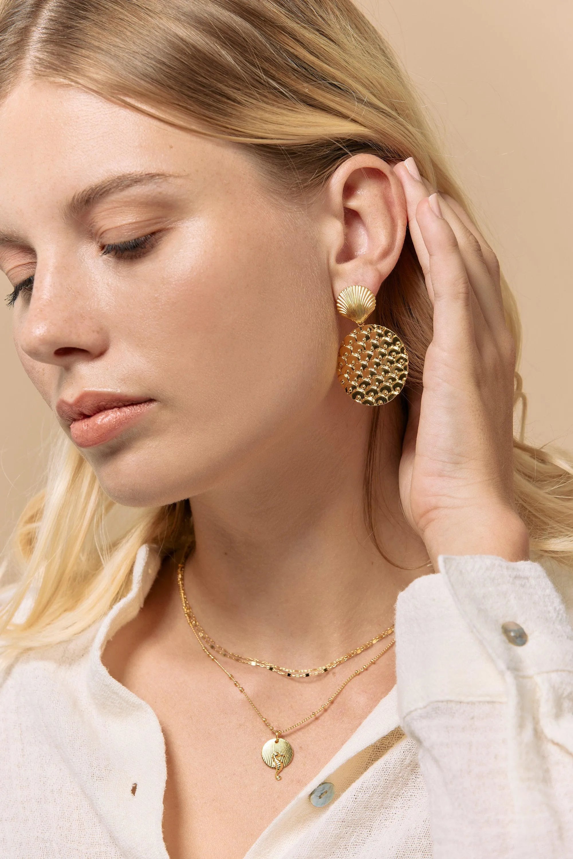 TEMEO BO-BO / Earrings- Bijoux dorés -Les Petites Pampilles