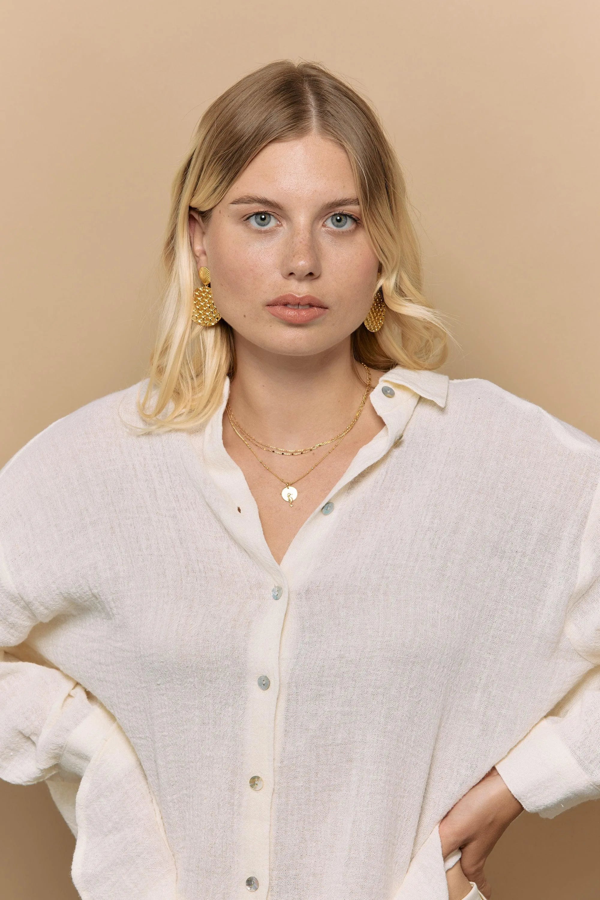 TEMEO BO-BO / Earrings- Bijoux dorés -Les Petites Pampilles