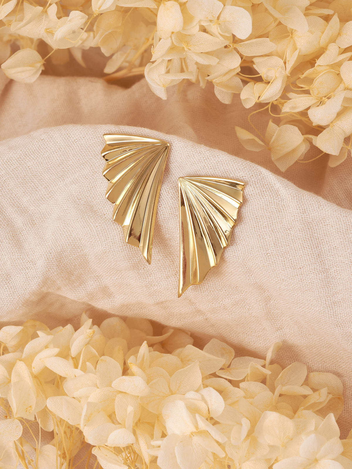 WINGS striated earrings for women